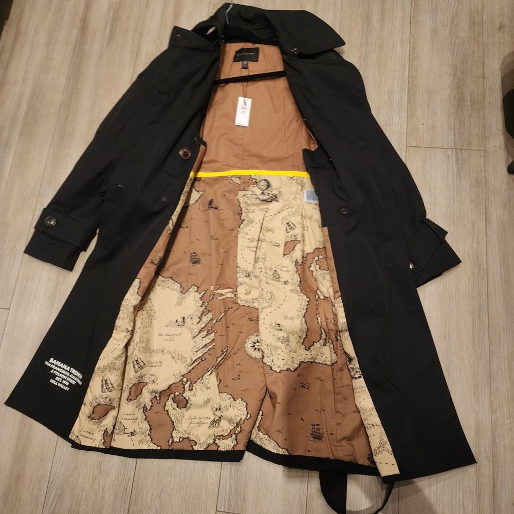 Banana Republic Essential Trench Coal, Black - Picture 3 of 4